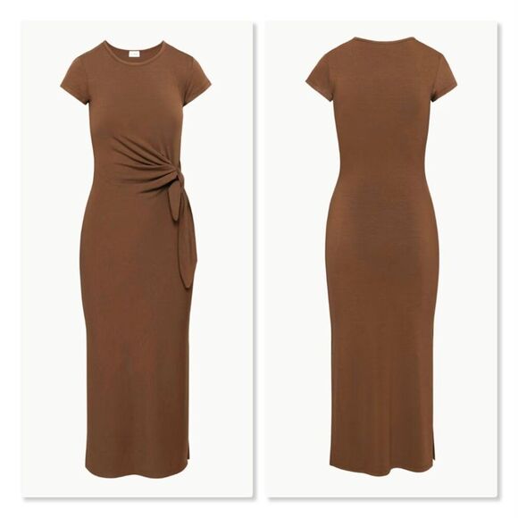 🦋ARITZIA🦋 NEW - Wilfred Fortune Jersey Midi Dress - [XXS, Brown] - Picture 4 of 15